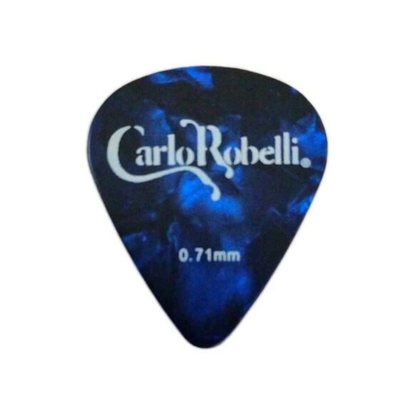Carlo Robelli0.71mm Guitar pick Blue and Black Marbling - Picture 1 of 10